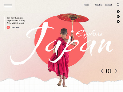 Japanese style Website interface