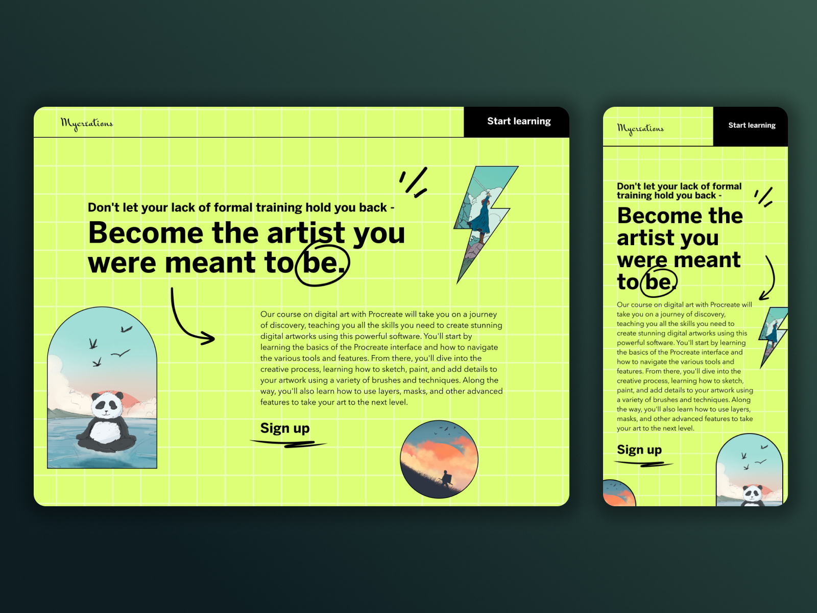 Procreate Online Course UI Design Interface by Elias Serrano on Dribbble