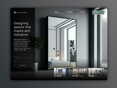 Architecture concept UI design website