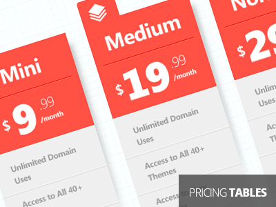 Pricing Tables free orange pricing psd tables