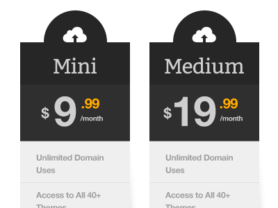 Pricing Tables Set 2