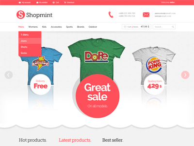 Shopmint PSD download files free psd shopmint