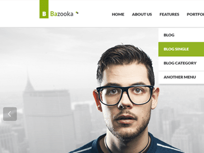 Bazooka Wordpress Free Psd Files