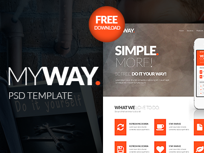 MyWay Free PSD Template free myway psd template