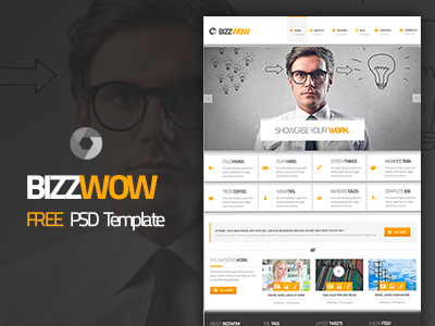 BizzWow - Free PSD Template business corporate download free psd template