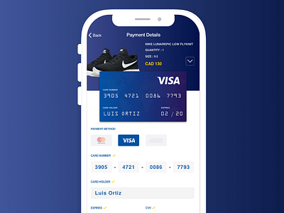 Daily002 - Credit Card creditcard dailyui nike payment shoes shop ui