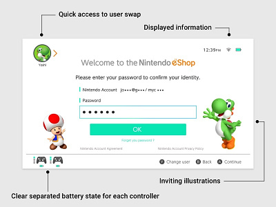 Nintendo Switch - Eshop case study game interface nintendo switch problem resolve shop ui ux