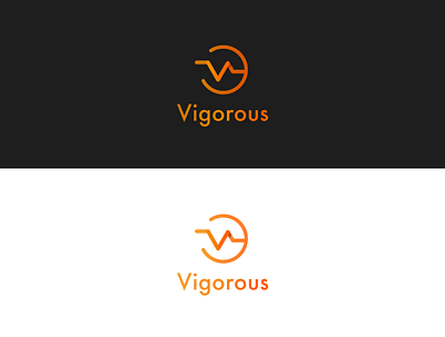 Vigorous branding logo typography