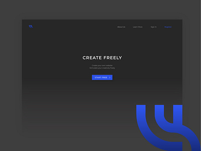 #DailyUI - 03 Landing Page branding icon minimal typography ui web website