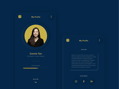 #DailyUI - 06 User Profile app design profile typography ui web