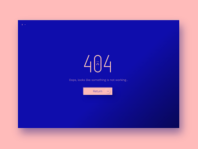 #DailyUI - 08 404 Page 404page blue design logo minimal pink typography ui ux web