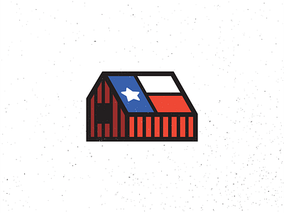 Texas Barn barn flag icon illustartion texas