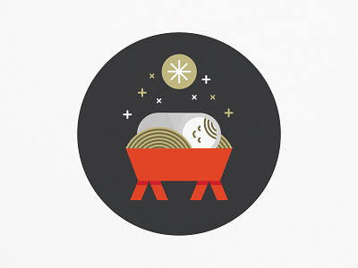 Baby J christmas illustration jesus manger