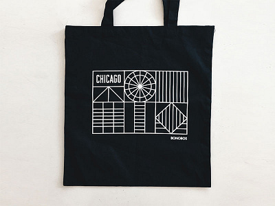Bonobos Chicago Tote Bag bonobos chicago city illustration minimal skyline swag tote bag