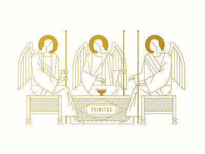 Trinitas angel church illustration staff trinity wings