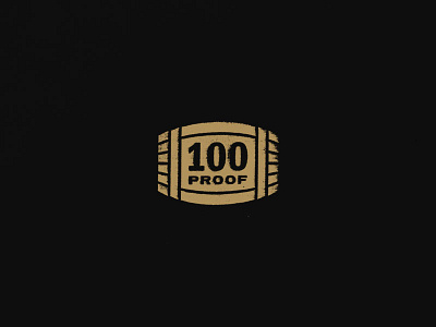 100 Proof barrel icon whiskey