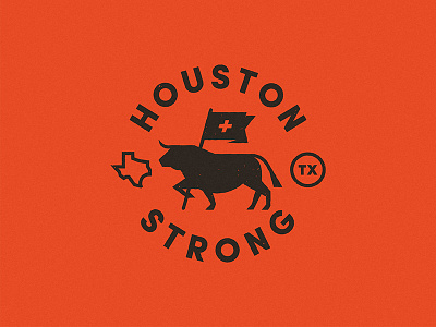 Houston Strong bull houston hurricane medic relief texas