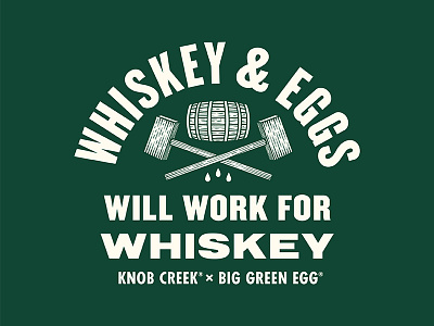 Will Work for Whiskey barrel bourbon bung knob creek whiskey