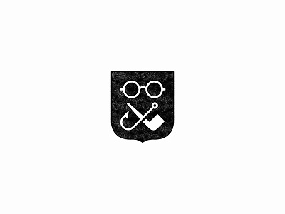 dseong.com badge fishing glasses hook logo pipe shield