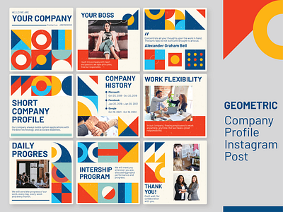 Geometric Company Profile Instagram Post company profile geometric instagram feed instagram post profile company
