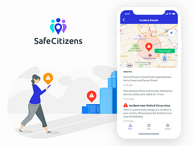 Safe Citizens App alert app danger emergency location mobile safe