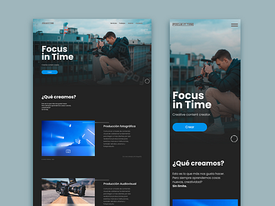 Web design - Focus in time branding design ui web website