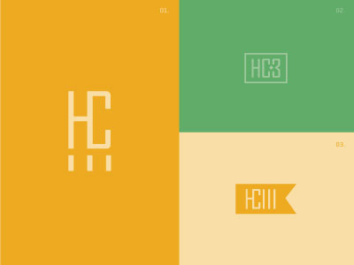 HC3 Logotype branding clean color design logo logomark logotype modern shapes typography