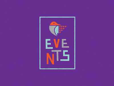 Events Branding 1 birds branding events logo playful retro shapes type