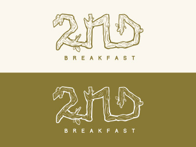 Second Breakfast logo breakfast lockup logo lotr mark number runic two type wood