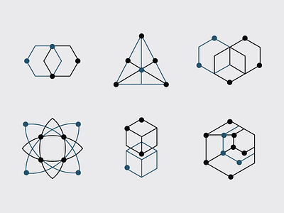 Web Icons abstract concept dots geometry icons nodes stroke symbolism