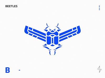 Scarab Beetle beetle bug cobalt egypt geometry insect minimalism shapes simplicity solid wings