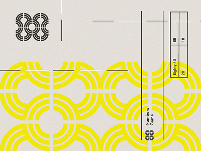 8o8 branding layout lines logo minimal retro texture type