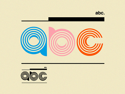 abc. a b c geometric industrial lines minimal old school retro type typograpgy