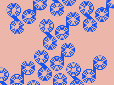 Unexpected colors and shape motif blush pink clean cobalt fun modern motif nordic pattern shapes spirals swiss unexpected