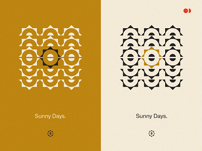 Sunny Days circles fun geometry highlight minimalistic mustard poster red shapes sun triangles yellow
