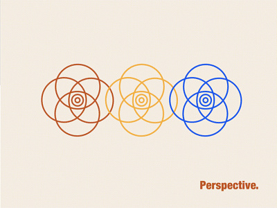 Perspective branding eye flower fun geometry growth line logo old school retro shapes