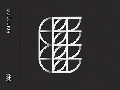 Entangles 3d abstract alphabet branding clean display dun font form geometric interesting letter line logo minimalistic modern overlap symbol type typography