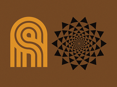 A-Sun 70s brown fun letter line minimalistic movement psychedelic retro starburst sun tryppy typeface yellow
