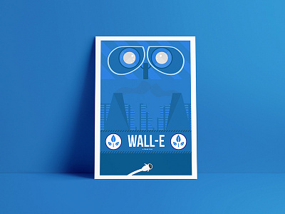 Wall-e Poster green illustration illustrator monsters inc pixar pixar poster pixar vector poster vector