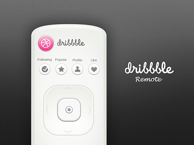 Remote dribbble gui pink remote