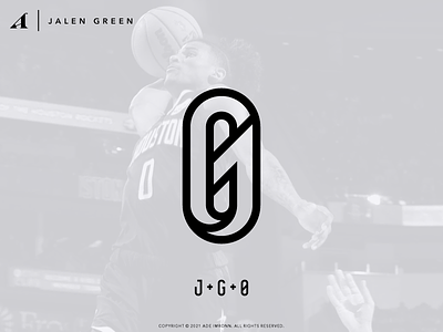 JALEN GREEN LOGO basketball branding design houston rockets icon jalen green jg letter lettering logo logomark logotype mark monogram nba typography