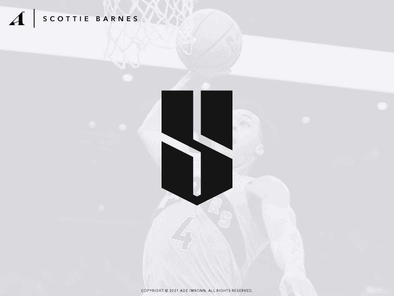 SCOTTIE BARNES LOGO branding letter lettering logo mark monogram nba sb scottie barnes toronto toronto raptors typography