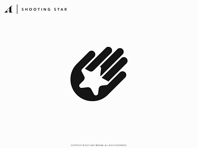 SHOOTING STAR branding design hand icon identity illustration lettering logo monogram negative space shooting star star typography