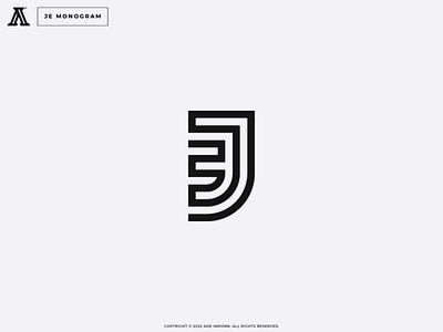 JE MONOGRAM design e ej icon j je letter lettering logo logomark mark monogram type typography
