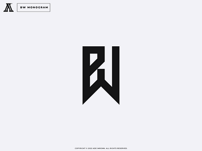 BW MONOGRAM design icon letter lettering logo logomark mark monogram type typography wb