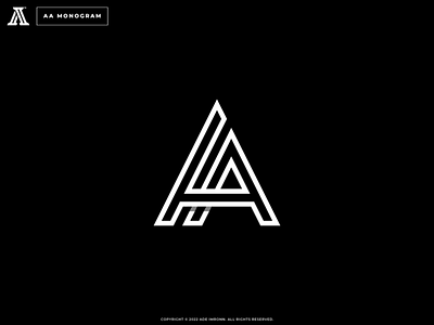 AA MONOGRAM a design icon letter lettering logo logomark mark monogram type typography