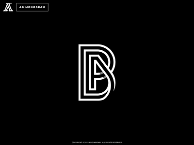 AB MONOGRAM a b ba design icon illustration letter lettering logo logomark mark monogram typography