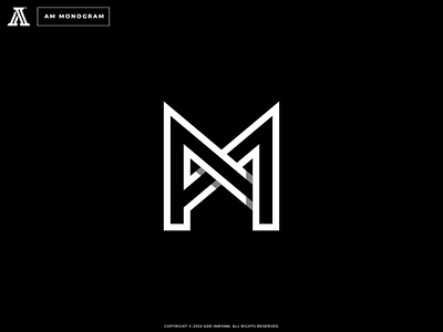 AM MONOGRAM a am design icon letter lettering logo logomark logotype m ma mark monogram type typography