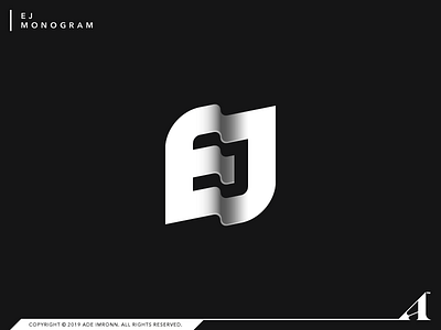 EJ Monogram branding design e icon identity j je letter lettering logo logomark logotype minimal minimalist monogram type typography