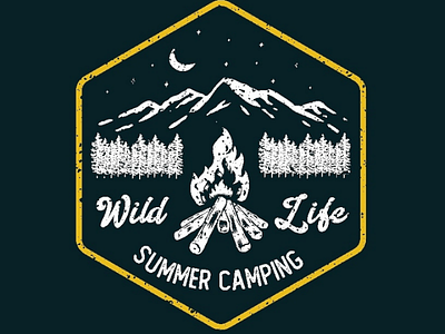 Summer camping badge camp summer wild life